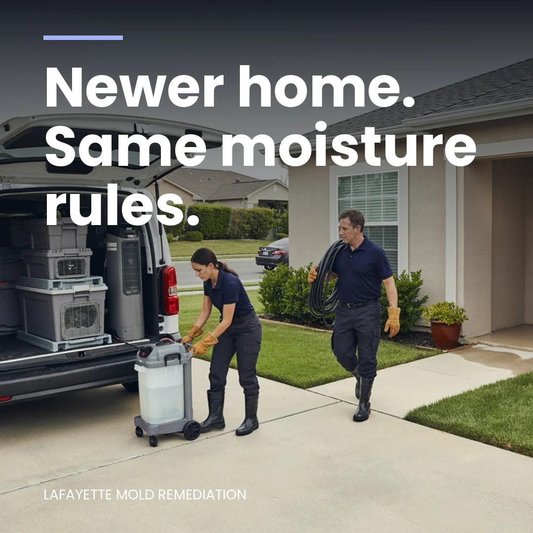 Newer home. Same moisture rules.